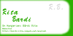 rita bardi business card