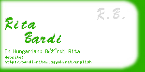 rita bardi business card